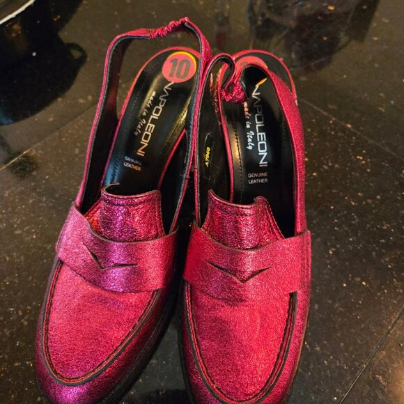 NAPOLEONI (Eu41) DRESSY METALLIC SHOES (PARTY ON) SIZE 10 - Picture 4 of 6